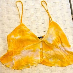 Yellow crop tops